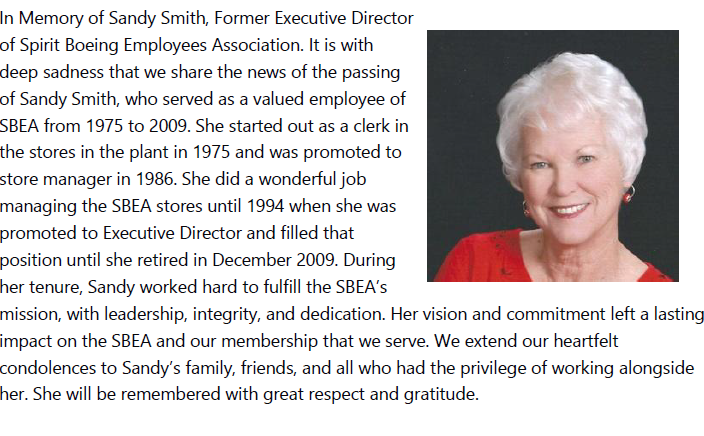 In Memory of Sandy Smith